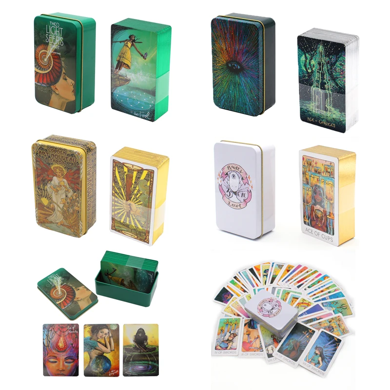Light Seers Tarot Deck in a Tin Box Gilded Edge For Beginners Fortune Telling Game Card Light Seer's Oracle 78 Card Deck
Light Seers Tarot Deck in a Tin Box Gilded Edge For Beginners Fortune Telling Game Card Light Seer's Oracle 78 Card Deck