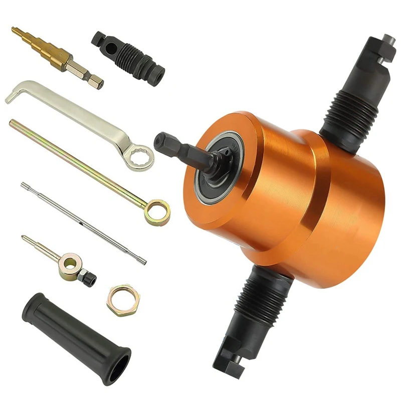Double End Metal Knife, Metal Cutter With Punch And Die, Hole Cut Tool And Step Drill, Perfect For Sheet Metal Cutting
Double End Metal Knife, Metal Cutter With Punch And Die, Hole Cut Tool And Step Drill, Perfect For Sheet Metal Cutting