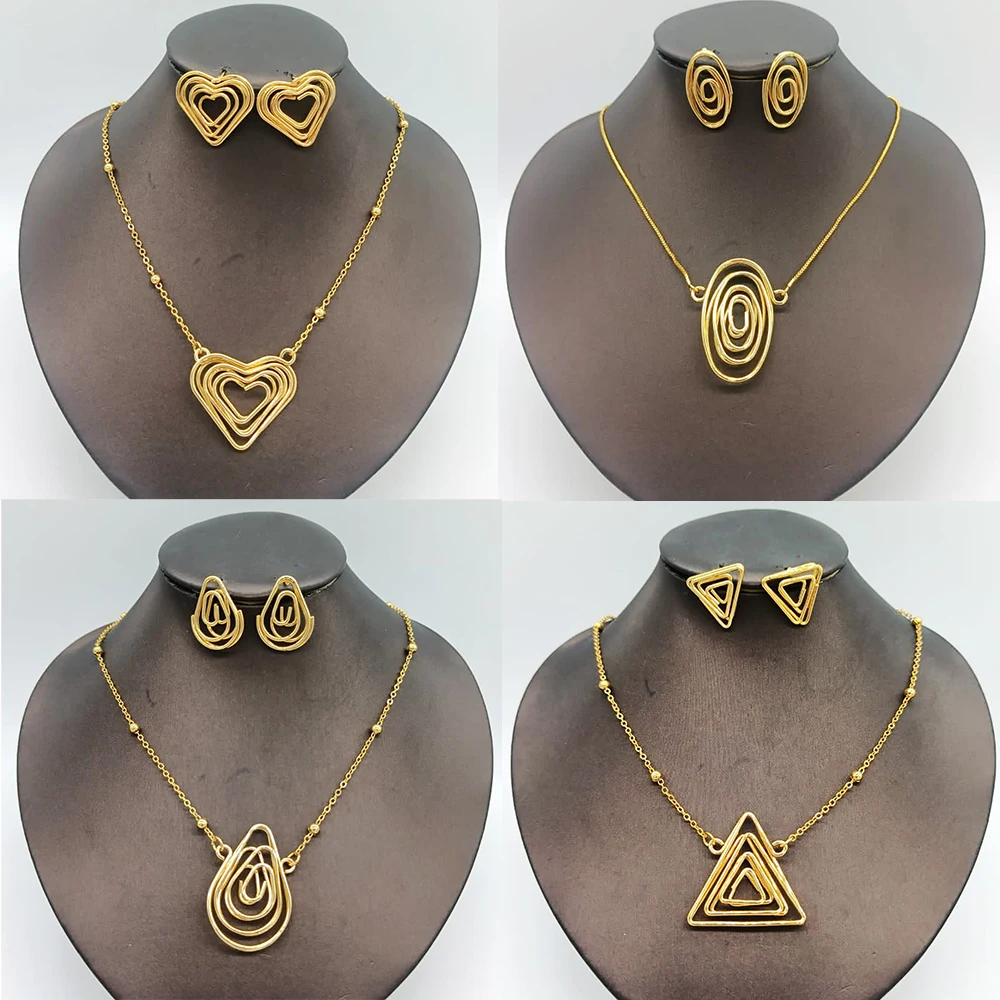 Fashion Jewelry Set for Women Copper Gold Plated Earrings Necklace Jewelry Accessories Birthday Anniversary Gift Daily Wear
Fashion Jewelry Set for Women Copper Gold Plated Earrings Necklace Jewelry Accessories Birthday Anniversary Gift Daily Wear