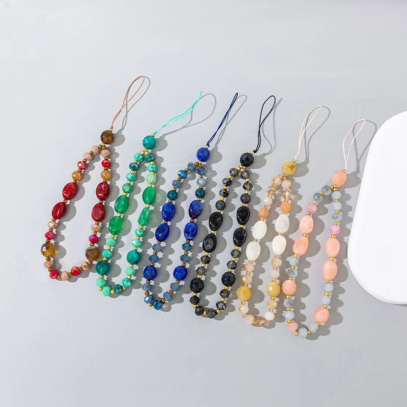 Fashion High Sense Natural Stone Crystal Beaded Mobile Phone Chain Charm Pendant Cellphone Anti Lost Lanyard Women Jewelry
Fashion High Sense Natural Stone Crystal Beaded Mobile Phone Chain Charm Pendant Cellphone Anti Lost Lanyard Women Jewelry