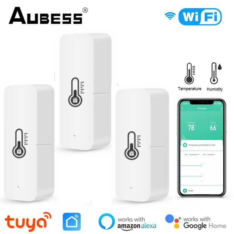 Tuya Smart WIFI Temperature And Humidity Sensor Indoor Hygrometer Thermometer Smart Life Control Support Alexa Google Assistant
Tuya Smart WIFI Temperature And Humidity Sensor Indoor Hygrometer Thermometer Smart Life Control Support Alexa Google Assistant