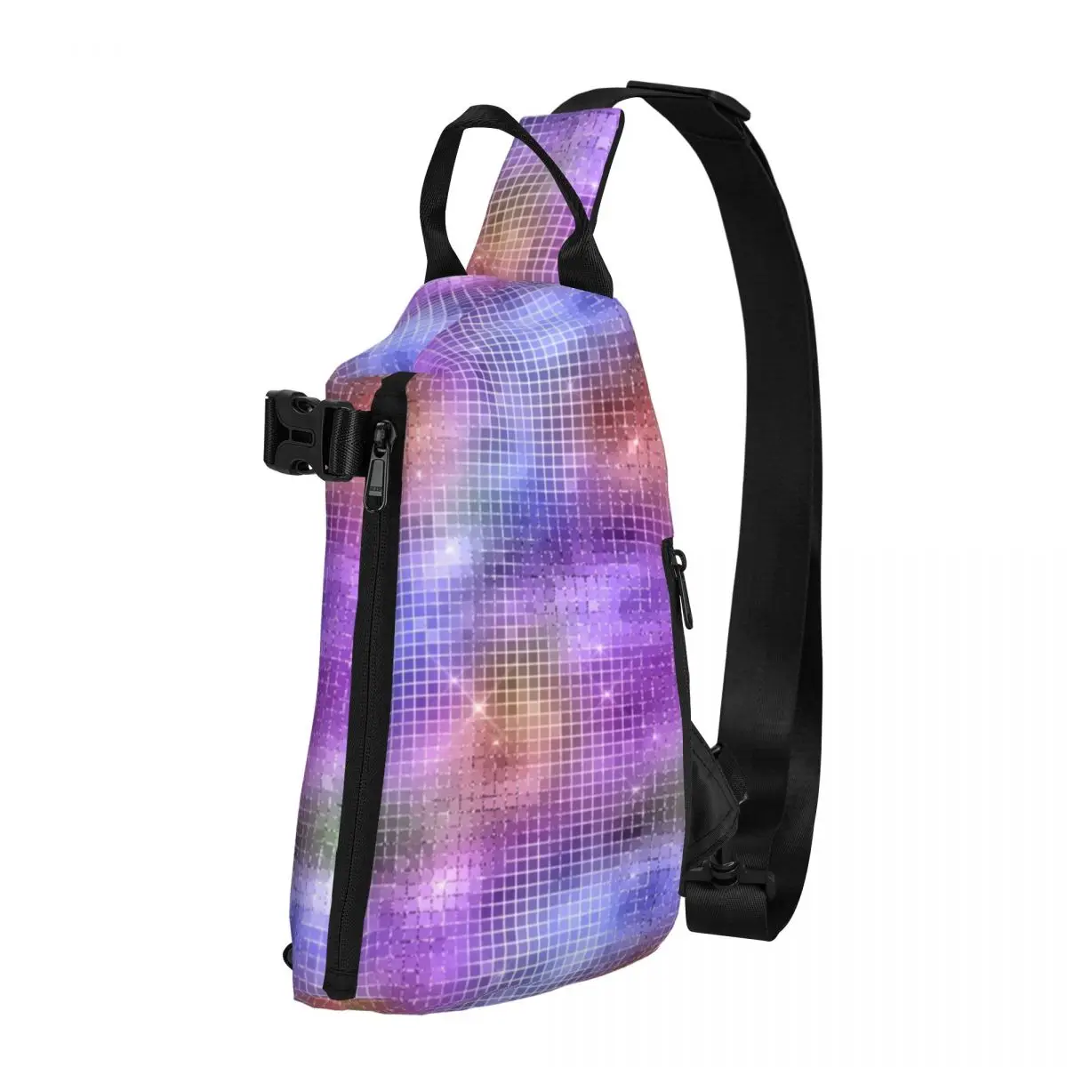 Rainbow Disco Ball Shoulder Bags Mirror Squares Print Cute Chest Bag Cycling Motorcycle Sling Bag School Graphic Crossbody Bags 
Rainbow Disco Ball Shoulder Bags Mirror Squares Print Cute Chest Bag Cycling Motorcycle Sling Bag School Graphic Crossbody Bags