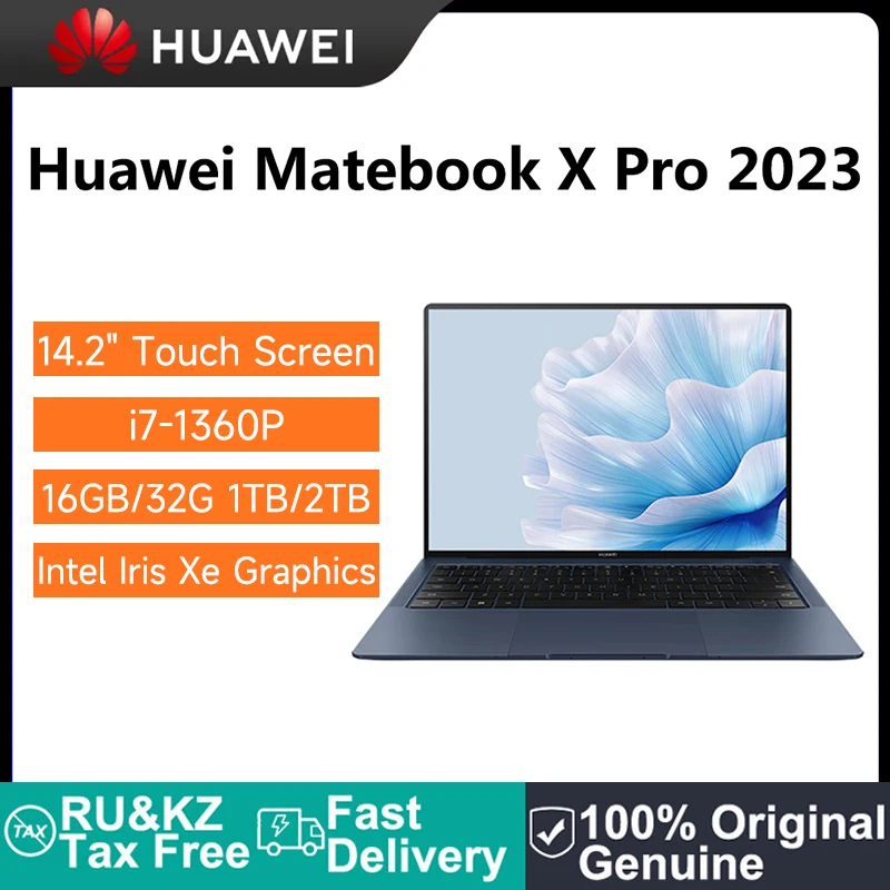 

Huawei MateBook X Pro 2023 Laptop 14.2 Inch 3.1K TouchScreen Notebook i7-1360P 16GB 1TB Intel Iris Xe Graphics Netbook Computer
