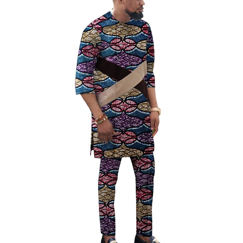 African Clothes Men's Print Patchwork Shirt With Trouser Dashiki Groom Suits Weding Pant Sets Mala Festival Outfits
African Clothes Men's Print Patchwork Shirt With Trouser Dashiki Groom Suits Weding Pant Sets Mala Festival Outfits