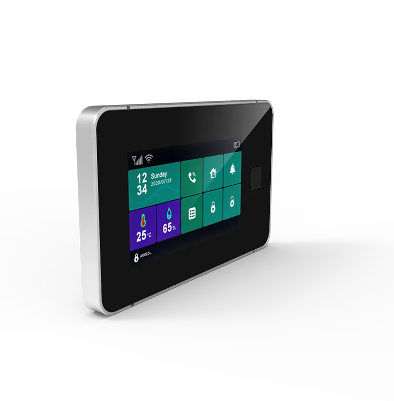 WiFi GSM wireless home alarm system Fingerprint arming disarming home security system TUYA app control
WiFi GSM wireless home alarm system Fingerprint arming disarming home security system TUYA app control