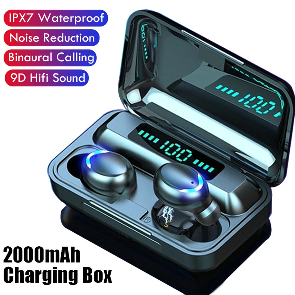 F9 Bluetooth 5.0 Earphones TWS HiFI Stereo In-Ear Earbud Sports Wireless Headphones For iPhone Xiaomi Lenovo Mobile Phones
F9 Bluetooth 5.0 Earphones TWS HiFI Stereo In-Ear Earbud Sports Wireless Headphones For iPhone Xiaomi Lenovo Mobile Phones