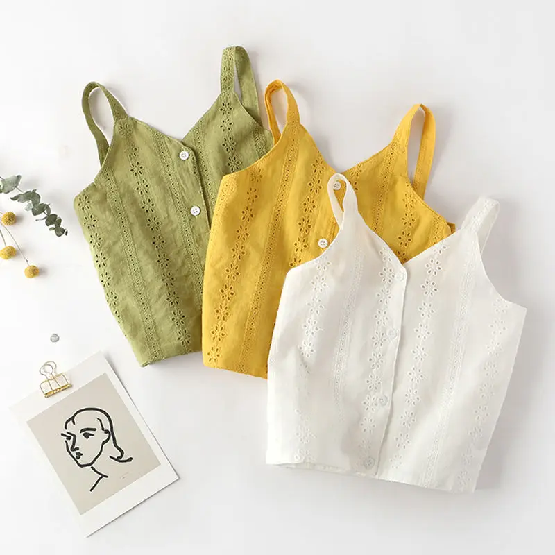 Baby Girls Hollow Out Camisoles 2022 New Arrival Kids Girls Summer Tank Tops Loose Casual Cotton Cardigan Euro American Style
Baby Girls Hollow Out Camisoles 2022 New Arrival Kids Girls Summer Tank Tops Loose Casual Cotton Cardigan Euro American Style
