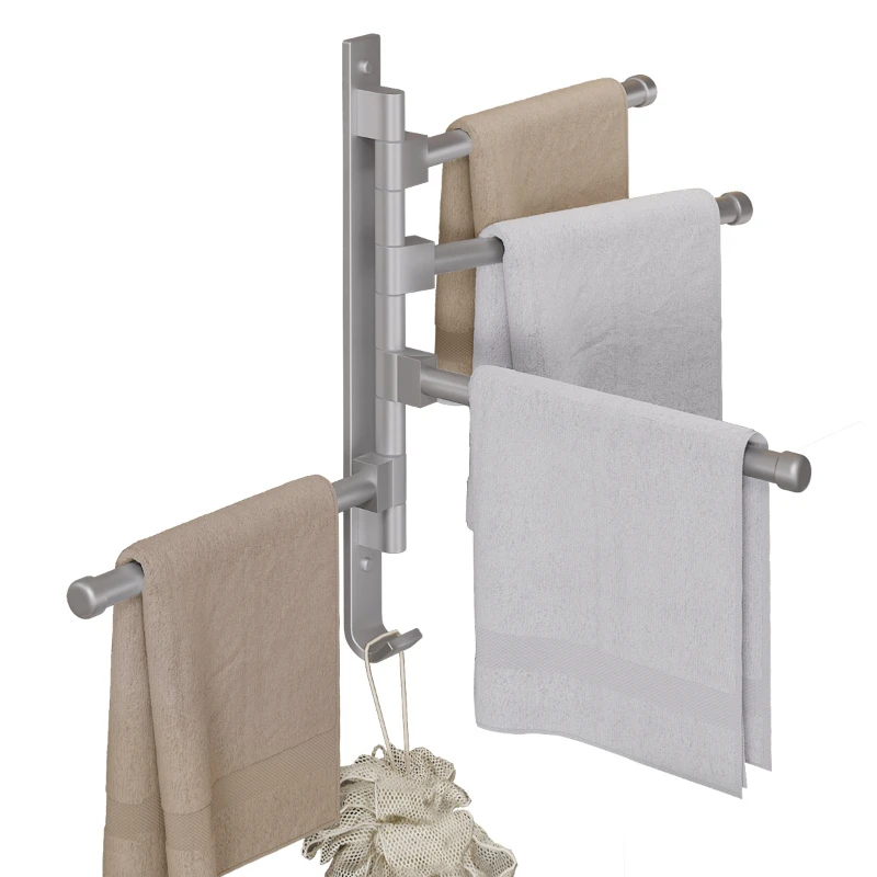 2/3/4/5 rod rotatable space aluminum towel rack wall without perforating towel rack bathroom kitchen accessories
2/3/4/5 rod rotatable space aluminum towel rack wall without perforating towel rack bathroom kitchen accessories