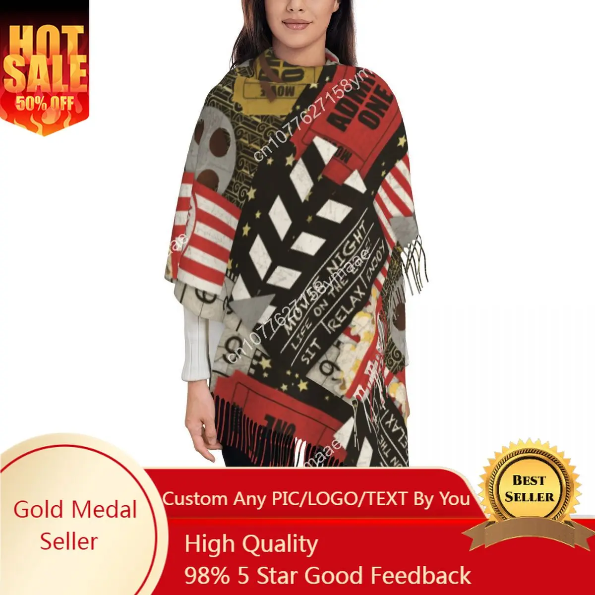 Vintage Movie Production Film Shawl Wrap Womens Winter Large Long Scarf Retro Cinema Theater Tickets Pashminas Shawl Scarves
Vintage Movie Production Film Shawl Wrap Womens Winter Large Long Scarf Retro Cinema Theater Tickets Pashminas Shawl Scarves