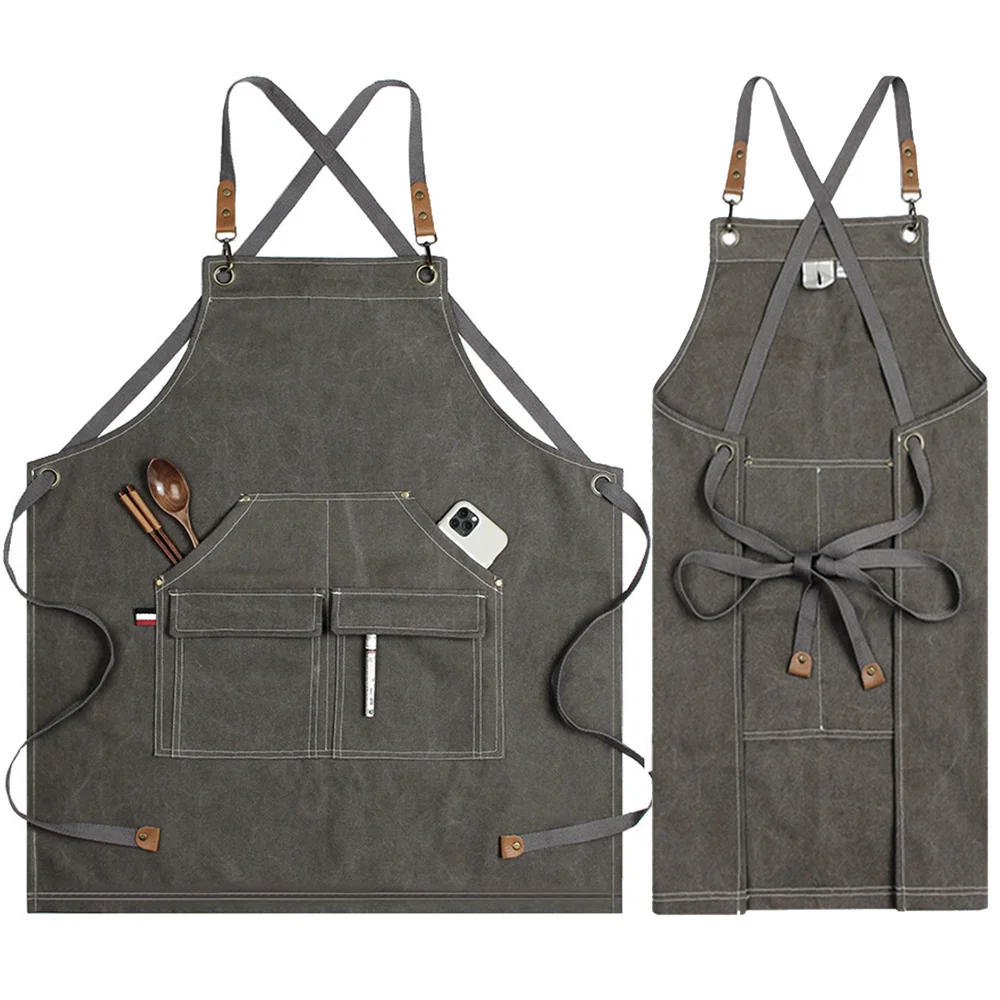 Thickened Canvas Denim Apron Anti-Fouling Barista Apron with Pockets Adjustable Barber Carpenter Flower Shop Women's Men's Apron
Thickened Canvas Denim Apron Anti-Fouling Barista Apron with Pockets Adjustable Barber Carpenter Flower Shop Women's Men's Apron