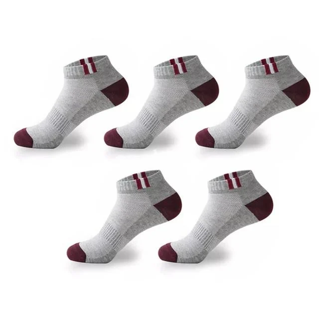 

10 Pieces=5 Pairs/lot Men Socks Mesh Breathable Cotton Men Short Socks Male Sock Absorb Sweat Sports Socks Running Meias EU39-44