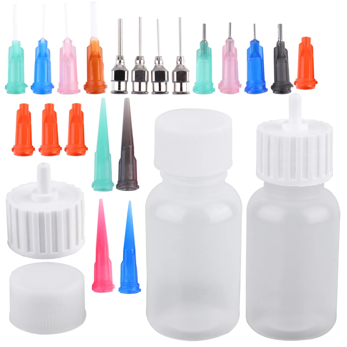 

24 Pcs Accessories Bottles Nail Sets Applicator Tool Needles Mouth Precision