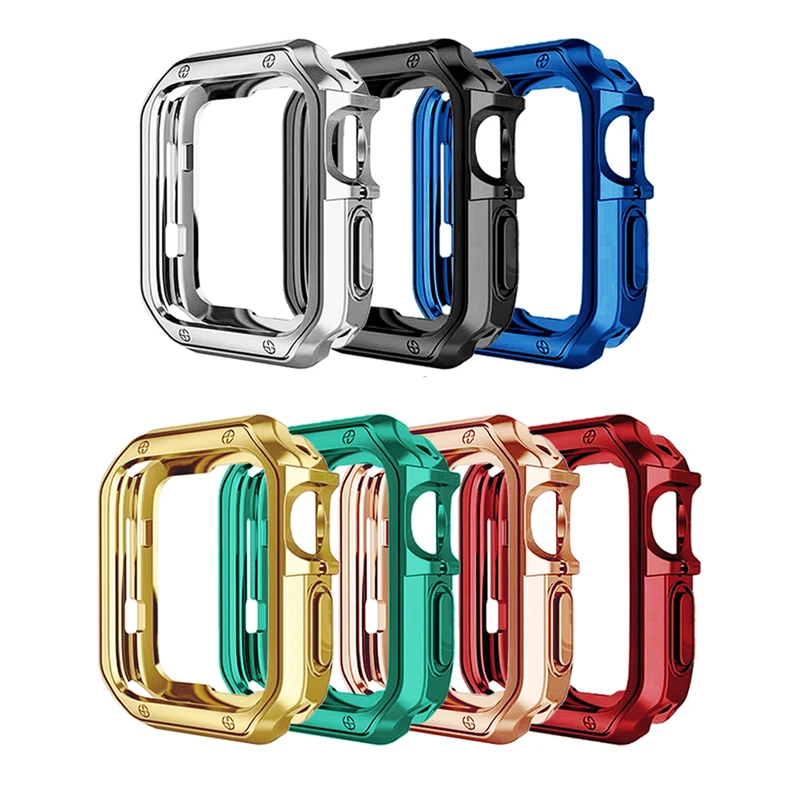 Plating TPU Cover for Apple Watch band 38mm 42mm 45mm 41mm 44mm 40mm Screen Protector Case For iwatch serie 8 7 6 SE 5 4 3 2 1
Plating TPU Cover for Apple Watch band 38mm 42mm 45mm 41mm 44mm 40mm Screen Protector Case For iwatch serie 8 7 6 SE 5 4 3 2 1