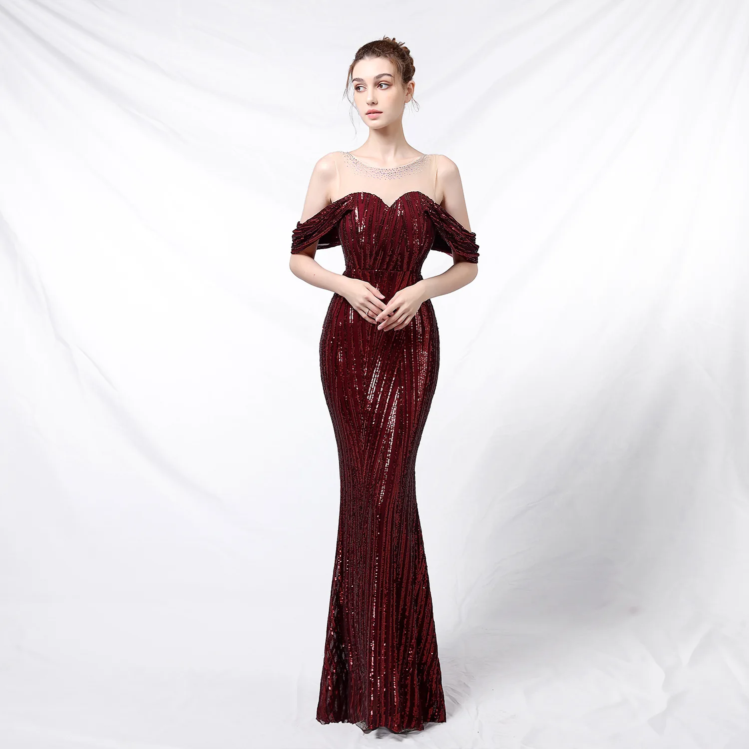 Burgundy Sequin Evening Gown Mermaid Long Party Dress Off the Shoulder Dresses Gala Special Occasion Dresses Gowns Night Women's
Burgundy Sequin Evening Gown Mermaid Long Party Dress Off the Shoulder Dresses Gala Special Occasion Dresses Gowns Night Women's