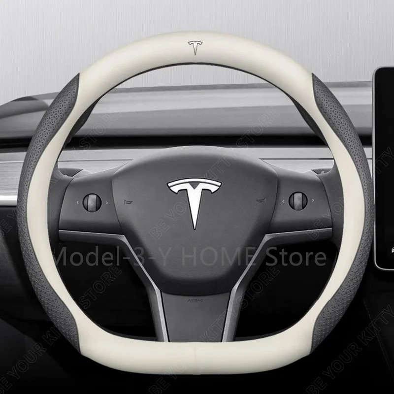 Leather 36cm Car Steering Wheel Cover For Tesla Model 3/Y Vehicle Supplies Non-slip Cover Tesla Model Y 2023 Auto Accessories
Leather 36cm Car Steering Wheel Cover For Tesla Model 3/Y Vehicle Supplies Non-slip Cover Tesla Model Y 2023 Auto Accessories