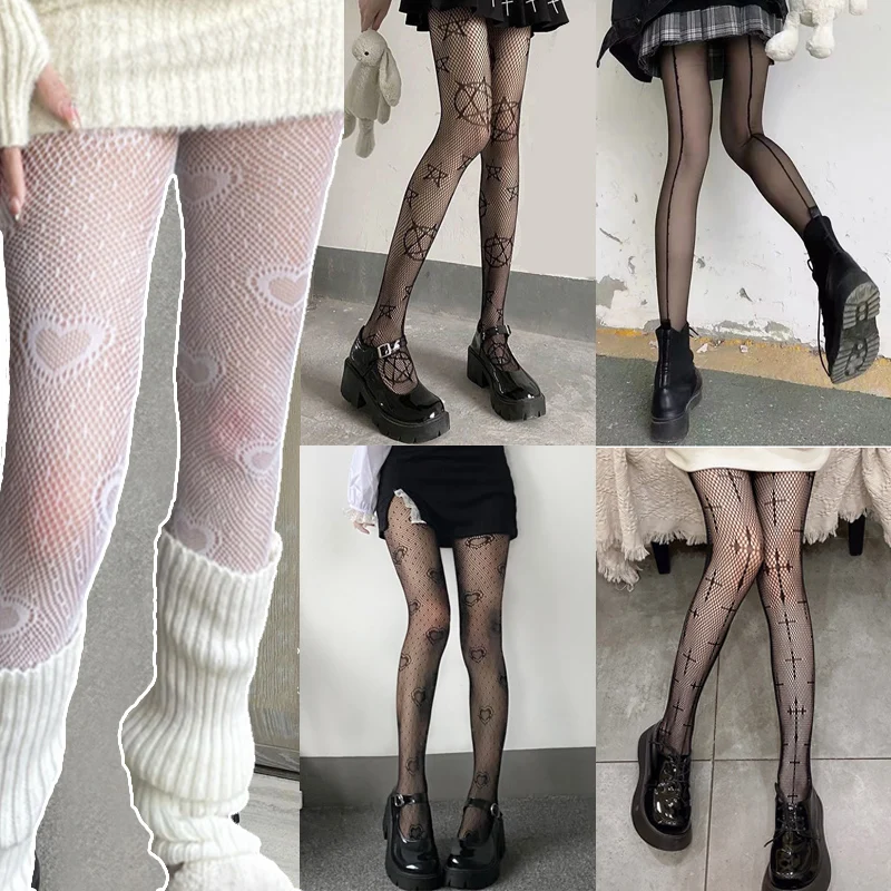 Lolita Girl Cute Love Heart Print Tights Women Sexy Gothic Punk Magical Five-Pointed Star Mesh Fish Net Pantyhose Body Stockings
Lolita Girl Cute Love Heart Print Tights Women Sexy Gothic Punk Magical Five-Pointed Star Mesh Fish Net Pantyhose Body Stockings