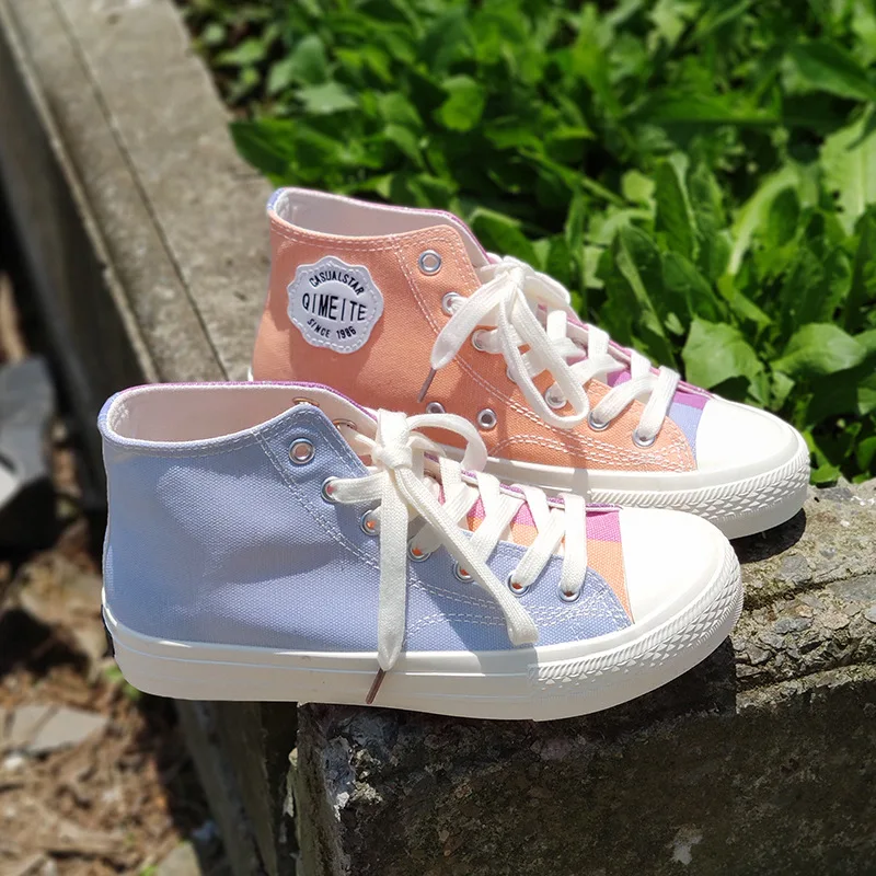 High-top Canvas Shoes Women's 2022 Spring and Autumn Girls' Skate Shoes Lace-up Thick-soled Casual Shoes Vulcanized Shoes
High-top Canvas Shoes Women's 2022 Spring and Autumn Girls' Skate Shoes Lace-up Thick-soled Casual Shoes Vulcanized Shoes