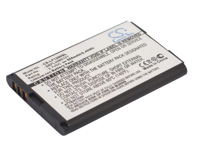 Аккумулятор CS 650 мАч для LG F1200, F9100, F9200, G210, G5600, G932, L3100 SBPL0080101
Аккумулятор CS 650 мАч для LG F1200, F9100, F9200, G210, G5600, G932, L3100 SBPL0080101