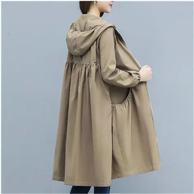 New Long Coat Thin Trench Coat Women 2022 New Spring Autumn Large Size Loose Hooded Female Windbreaker Casual Outerwear
New Long Coat Thin Trench Coat Women 2022 New Spring Autumn Large Size Loose Hooded Female Windbreaker Casual Outerwear