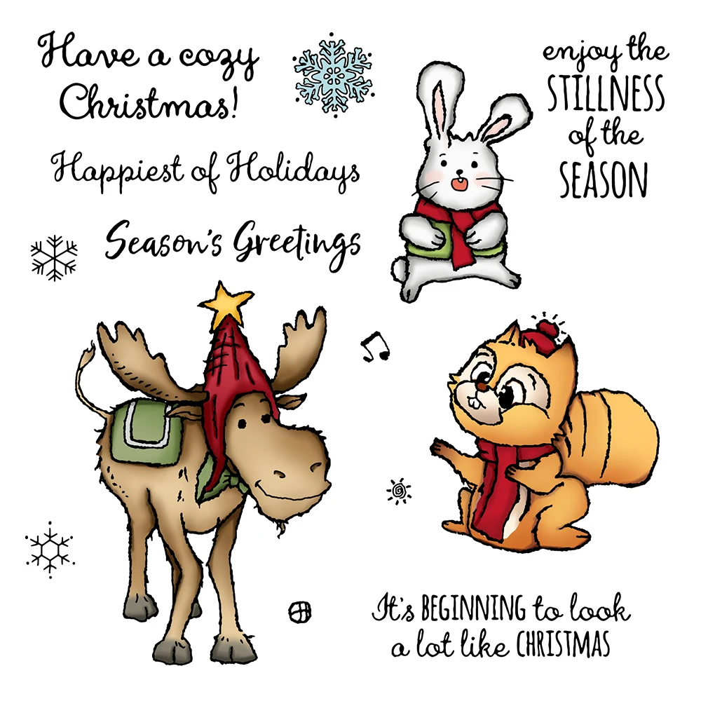 MangoCraft Christmas Animals Cutting Dies Clear Stamp Cute Reindeer Rabbit DIY Scrapbooking Metal Dies And Stamp For Paper Cards
MangoCraft Christmas Animals Cutting Dies Clear Stamp Cute Reindeer Rabbit DIY Scrapbooking Metal Dies And Stamp For Paper Cards