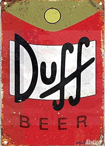 Eletina алюминиевый винтажный знак Duff Beer внешнее украшение для домашнего бара