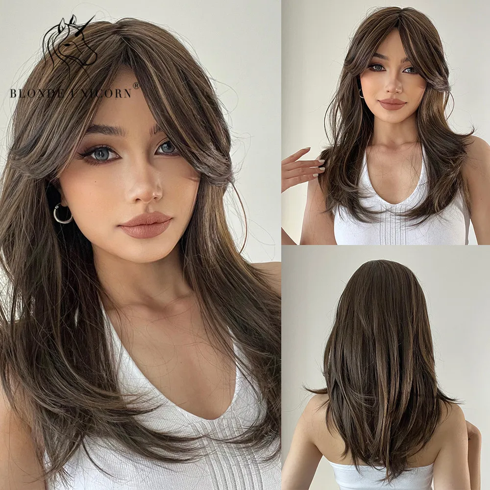 Blonde Unicorn Synthetic Medium Long Straight Dark Brown Wig For Women Cosplay Daily Party Wigs Heat Resistant False Hair 
Blonde Unicorn Synthetic Medium Long Straight Dark Brown Wig For Women Cosplay Daily Party Wigs Heat Resistant False Hair