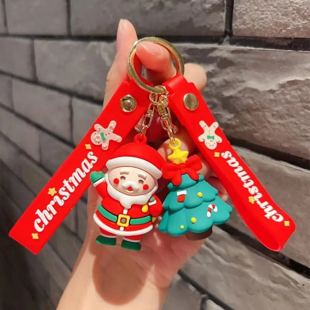 

Key Holder Great Gifts Backpack Pendant Santa Claus Car Keys Ring Christmas Series Keychain 3D Doll Keychain New Year Keychain
