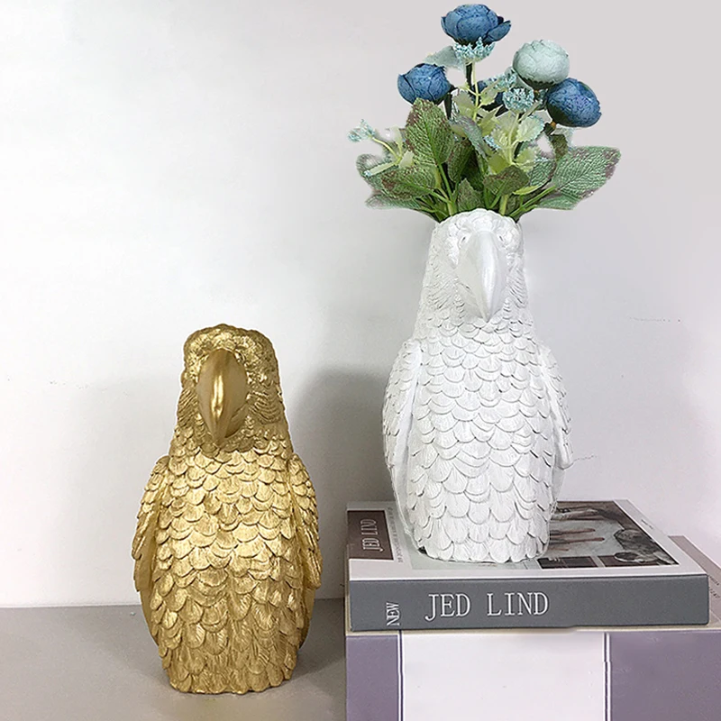 Creative Simulation Parrot Decoration Ornament Home Decor Flower Arrangement Vase Gold Parrot Figurines Decoration Crafts
Creative Simulation Parrot Decoration Ornament Home Decor Flower Arrangement Vase Gold Parrot Figurines Decoration Crafts