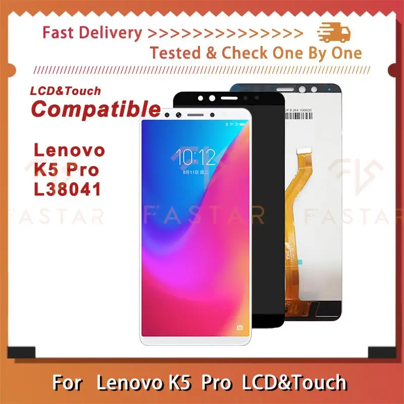 

ЖК-дисплей 5,99 дюйма для Lenovo K5 Pro L38041, сенсорный дигитайзер в сборе, сменный экран для телефона K5Pro L38041, ЖК-дисплей