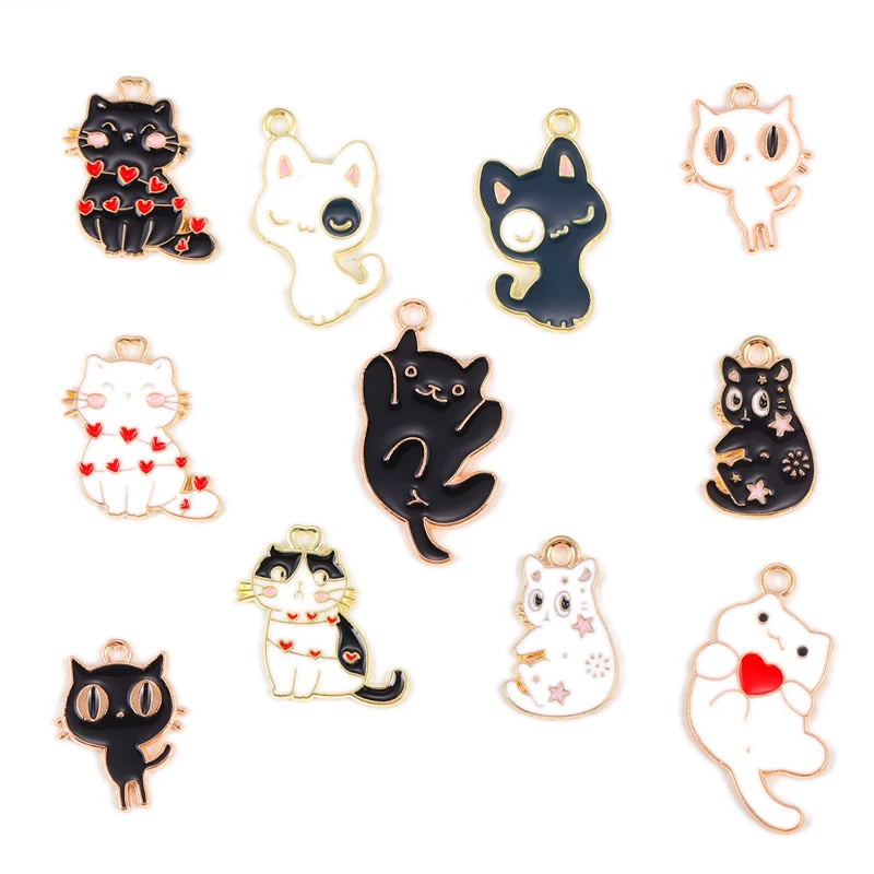 20Pcs/Set Mixed Styles Alloy Oil Drip Cute Cat Charms Kawaii Cartoon Pendants For DIY Jewelry Keychain Earrings Necklace Making
20Pcs/Set Mixed Styles Alloy Oil Drip Cute Cat Charms Kawaii Cartoon Pendants For DIY Jewelry Keychain Earrings Necklace Making