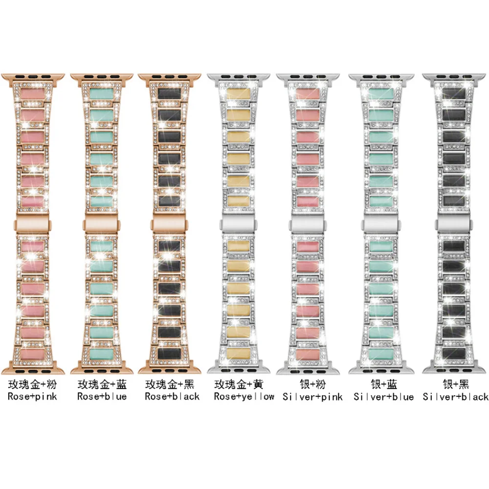 For Apple Watch Strap Apple Watch 23456/SE Generation Opal Jewelry Diamond Metal Chain Apple Watch Strap S136
For Apple Watch Strap Apple Watch 23456/SE Generation Opal Jewelry Diamond Metal Chain Apple Watch Strap S136