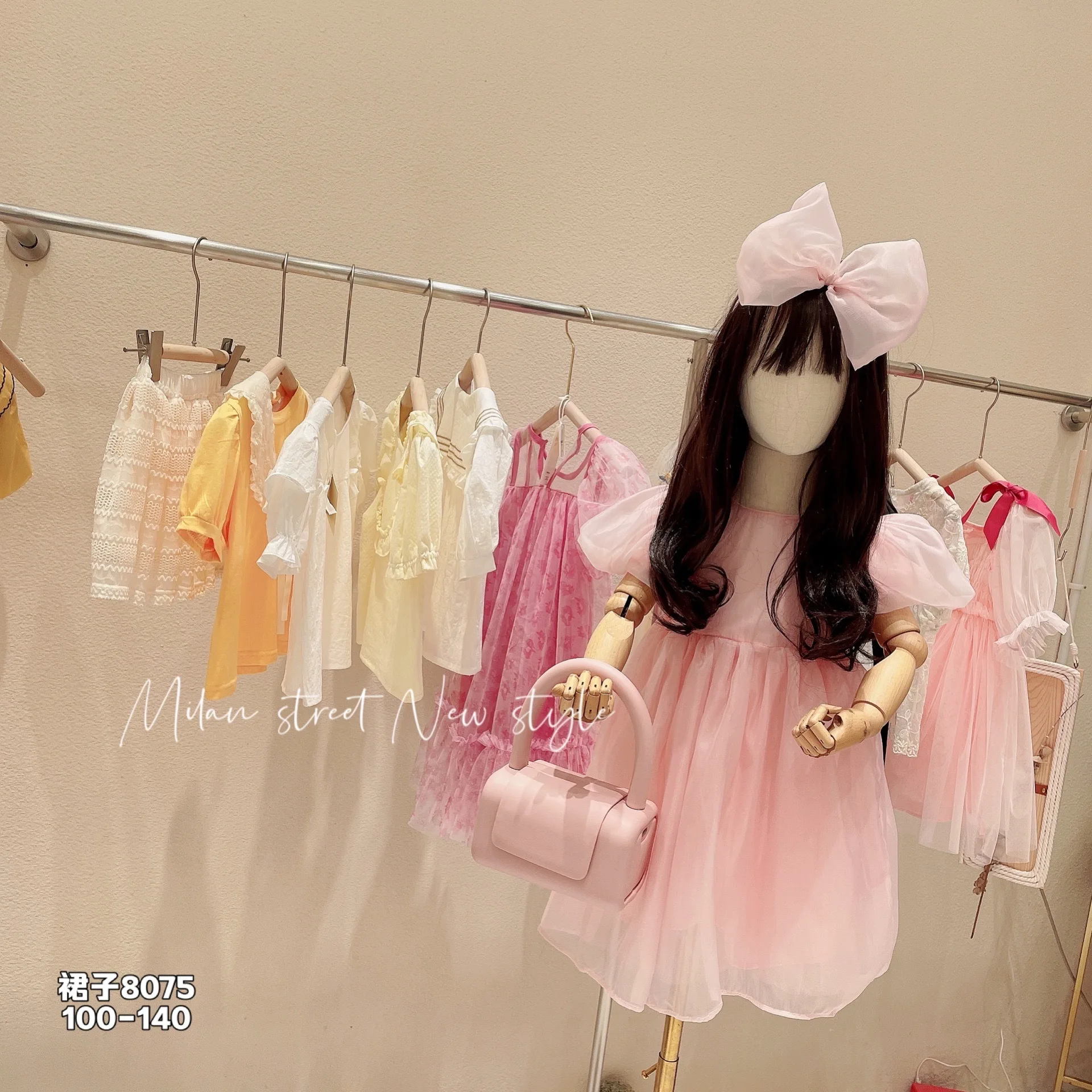 Новинка 2022, летнее простое модное платье принцессы для девочек, детское платье 
Новинка 2022, летнее простое модное платье принцессы для девочек, детское платье