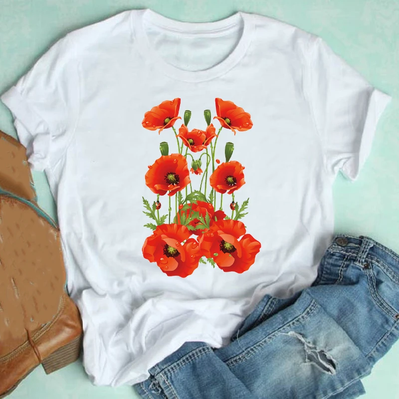 Women Short Sleeve Floral Flower Fashion Sweet Elegant 90s Valentine Clothes Print Tshirt Female Tee Top Graphic T-shirt
Women Short Sleeve Floral Flower Fashion Sweet Elegant 90s Valentine Clothes Print Tshirt Female Tee Top Graphic T-shirt