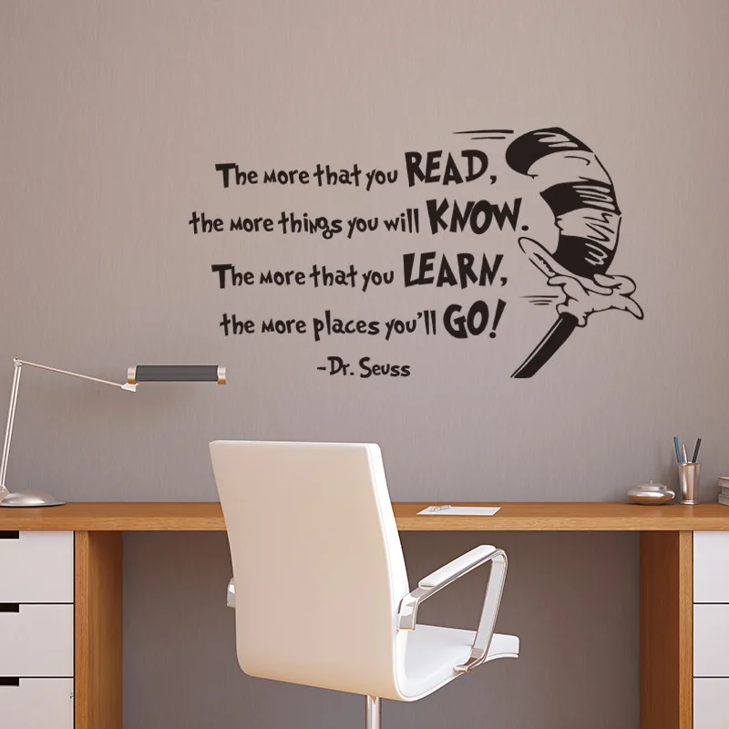 Dr Seuss Quote Motivational Wall Decal Office Vinyl Wall Sticker for Book Room Home Decor Read Learn Quotes Wall Decals
Dr Seuss Quote Motivational Wall Decal Office Vinyl Wall Sticker for Book Room Home Decor Read Learn Quotes Wall Decals
