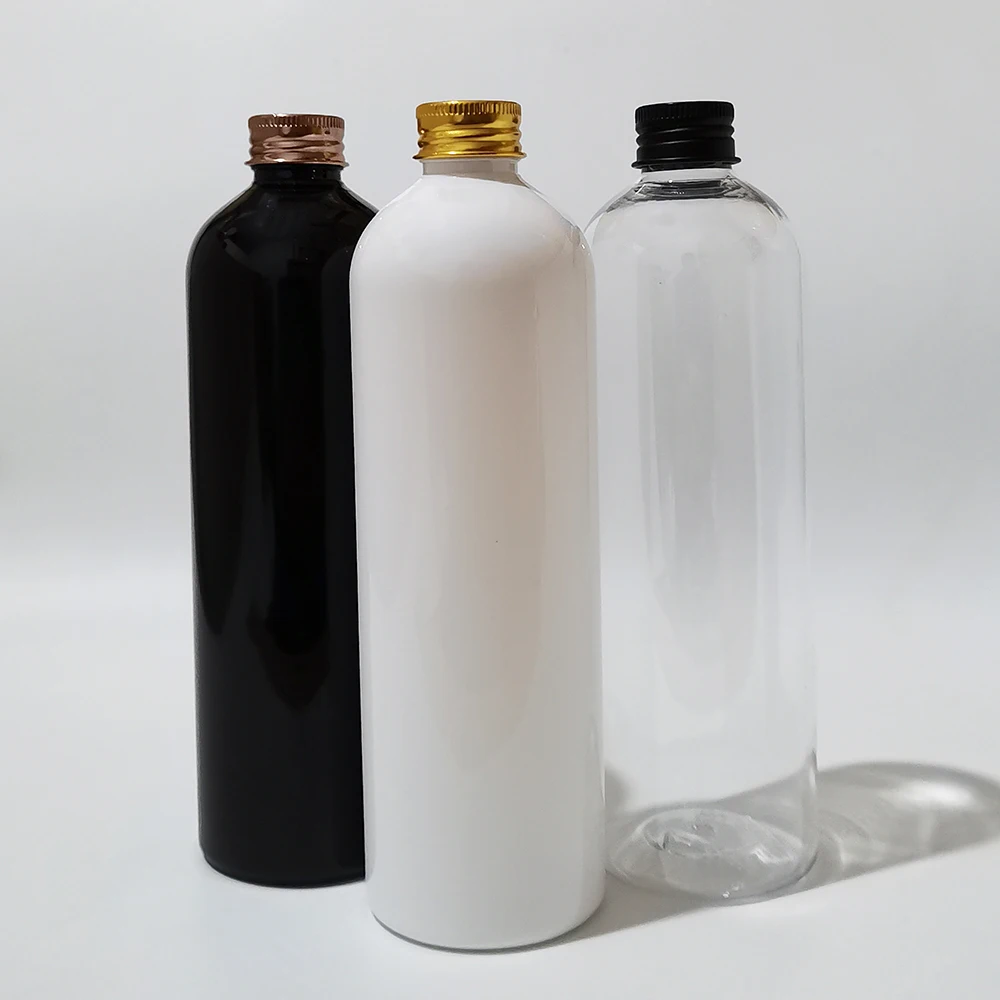 18pcs 400ml Empty Travel Black White Clear PET Cosmetic Bottle With Aluminum Screw Cap Refillable Shower Gel Shampoo Container
18pcs 400ml Empty Travel Black White Clear PET Cosmetic Bottle With Aluminum Screw Cap Refillable Shower Gel Shampoo Container