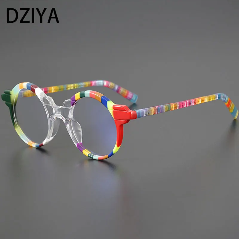 Винтажная оправа для очков из ацетатного волокна, круглые женские леопардовые оправы для очков, мужские цветные Прошитые женские очки по рецепту, 60813
Винтажная оправа для очков из ацетатного волокна, круглые женские леопардовые оправы для очков, мужские цветные Прошитые женские очки по рецепту, 60813