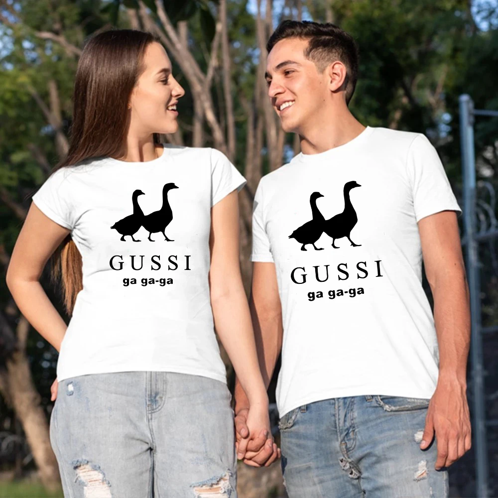 Mens Funny T Shirt Ga Ga Ga Letter Print Summer Man Women Cotton Tee Tops Novel Duck Casual Short Sleeve Couples Matching Cloth
Mens Funny T Shirt Ga Ga Ga Letter Print Summer Man Women Cotton Tee Tops Novel Duck Casual Short Sleeve Couples Matching Cloth