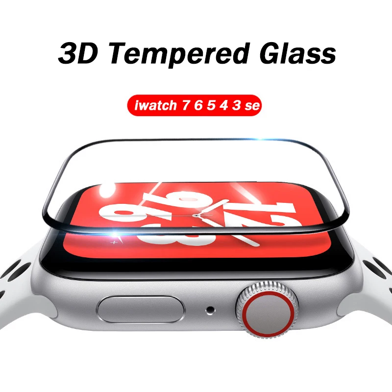 Закаленное 3d-стекло для Apple Watch band 41 мм 45 42/38 пленка защиты экрана аксессуары iwatch