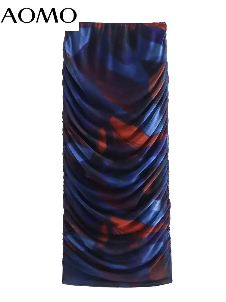 AOMO Women Printed Mesh Skirt Vintage High Elastic Waist with Lining Female Skirts QJ48A
AOMO Women Printed Mesh Skirt Vintage High Elastic Waist with Lining Female Skirts QJ48A