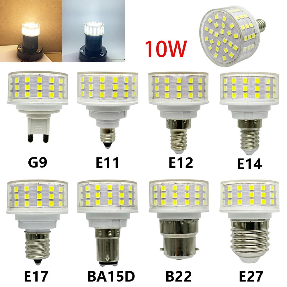 

G9 E11 E12 E14 E17 E27 BA15D B22 LED Bulb 72 LEDs SMD 2835 Lampada LED Lamp Chandelier Candle LED Light Bombilla