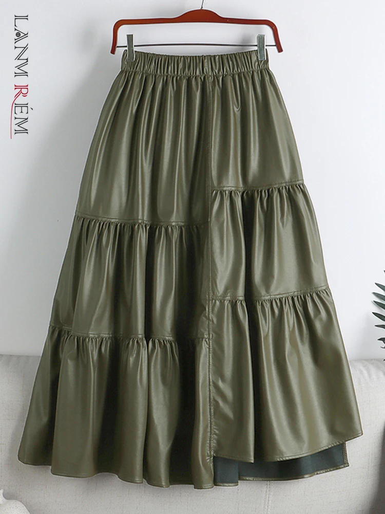 LANMREM PU Leather Skirt For Women Elastic Waist Solid Color Irregular Style Female Fashion Clothing Autumn Winter New 2R9078
LANMREM PU Leather Skirt For Women Elastic Waist Solid Color Irregular Style Female Fashion Clothing Autumn Winter New 2R9078