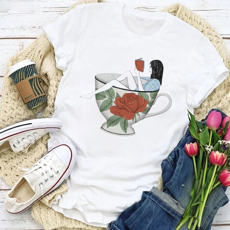 Summer Women Clothing Harajuku Style Basic Aesthetic Tops Casual Fashion Coffee Cup Pattern Graphic Print Anime Shirt T-shirt
Summer Women Clothing Harajuku Style Basic Aesthetic Tops Casual Fashion Coffee Cup Pattern Graphic Print Anime Shirt T-shirt