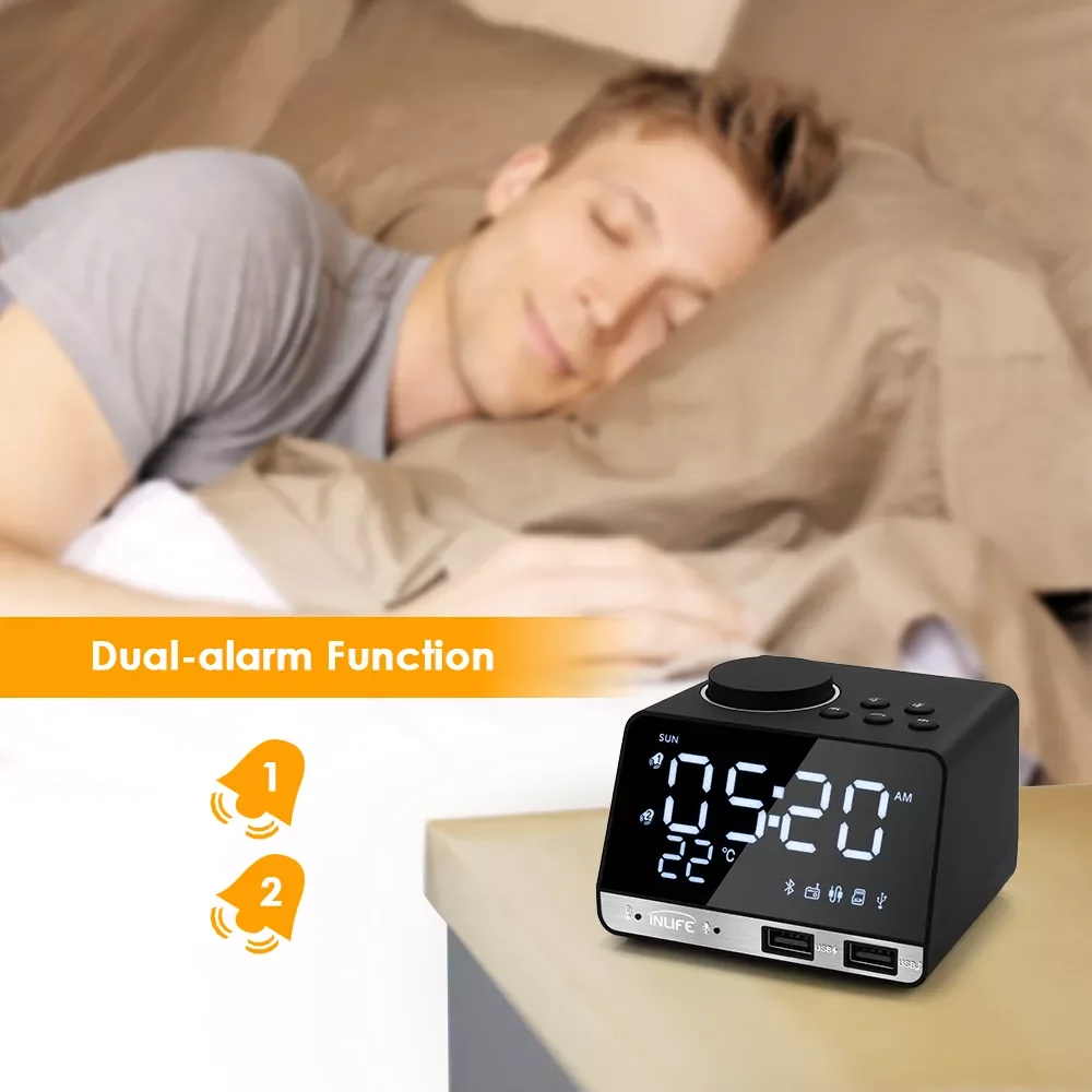 LED Digital Alarm Clock Bluetooth-compatible Radio Wake Up FM Radio Speaker Electronic Desktop Clocks Home Decration Watch Clock
LED Digital Alarm Clock Bluetooth-compatible Radio Wake Up FM Radio Speaker Electronic Desktop Clocks Home Decration Watch Clock