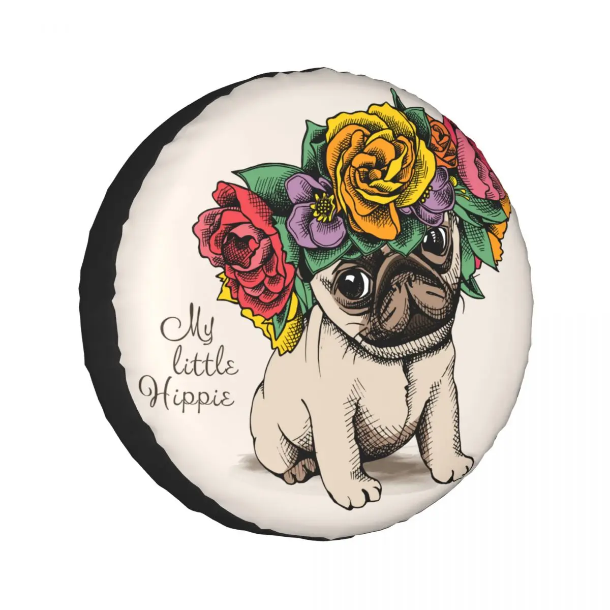 Spare Wheel Tire Cover Case Pouch Protector Pug Dog In Flower Crown Car Tyres for Jeep Hummer 14 /15/16/17 Inch
Spare Wheel Tire Cover Case Pouch Protector Pug Dog In Flower Crown Car Tyres for Jeep Hummer 14 /15/16/17 Inch