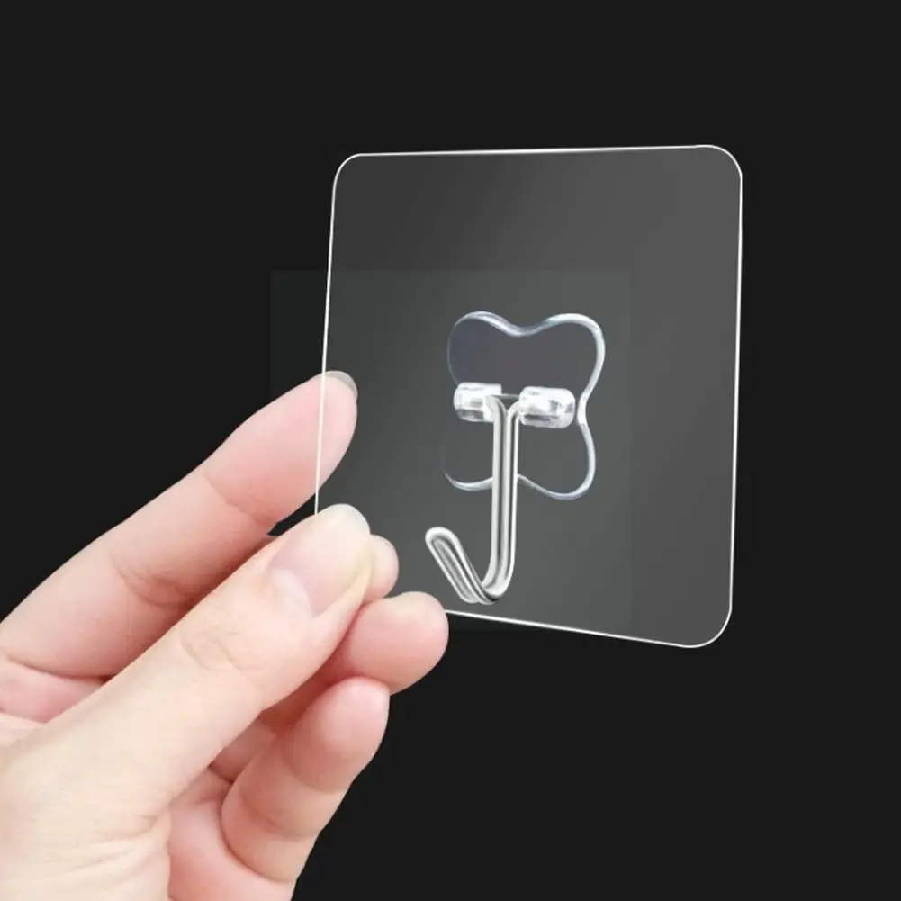 Wall Hooks Bathroom Transparent Waterproof Oilproof Self Adhesive Hooks Reusable Seamless Hanging Hook For Kitchen I7N9
Wall Hooks Bathroom Transparent Waterproof Oilproof Self Adhesive Hooks Reusable Seamless Hanging Hook For Kitchen I7N9