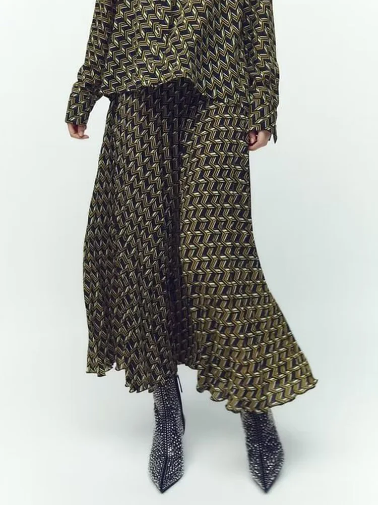 Kumsvag Women Summer Loose MIDI Skirts 2022 Fashion Vintage Print Geometric Female Elegant Street Mid-Calf Skirt Clothing
Kumsvag Women Summer Loose MIDI Skirts 2022 Fashion Vintage Print Geometric Female Elegant Street Mid-Calf Skirt Clothing