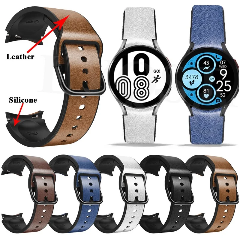 20mm Official Smart Straps For Samsung Watch4 40 44mm Bracelet Galaxy Watch 4 Classic 42 46mm Silicone+Leather Watchbands Correa
20mm Official Smart Straps For Samsung Watch4 40 44mm Bracelet Galaxy Watch 4 Classic 42 46mm Silicone+Leather Watchbands Correa