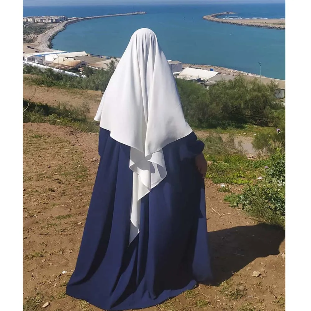

Islamic Prayer Hijab Khimar Muslim Women Niqab Eid Ramadan Overhead Full Cover Abaya Dubai Turkey Headscarf Clohting Middle East