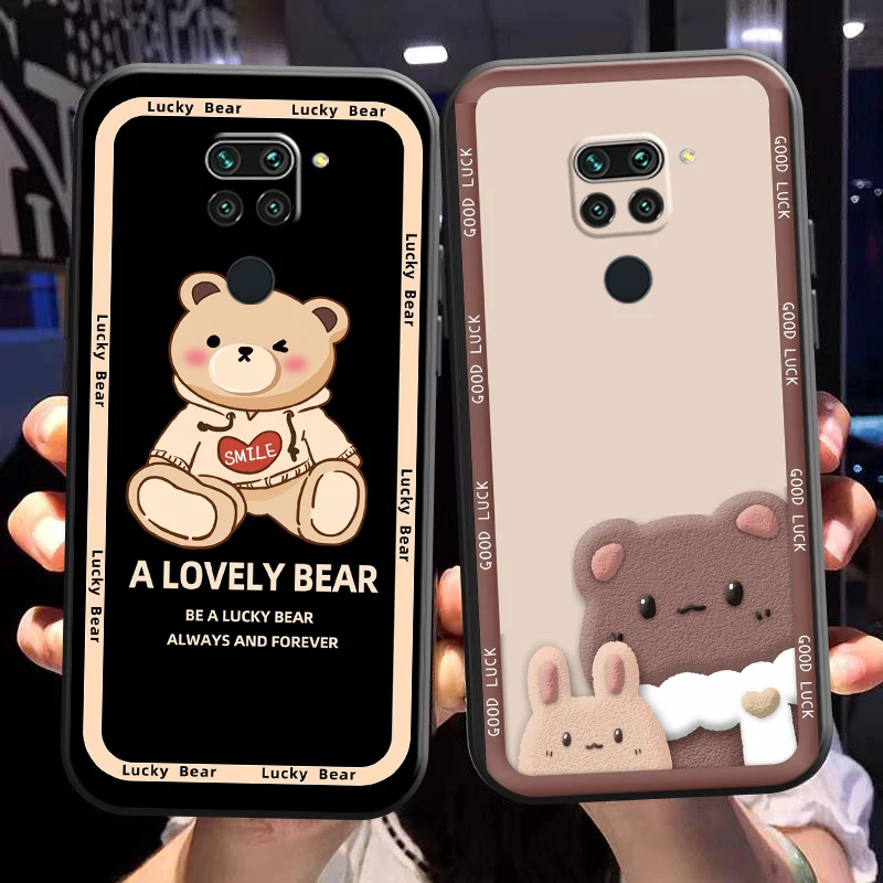 Fashion Cute Cartoon Bear Phone Case For Xiaomi Redmi Note 9 5G 9 Pro 9T Funda Carcasa Liquid Silicon Black Silicone Cover
Fashion Cute Cartoon Bear Phone Case For Xiaomi Redmi Note 9 5G 9 Pro 9T Funda Carcasa Liquid Silicon Black Silicone Cover