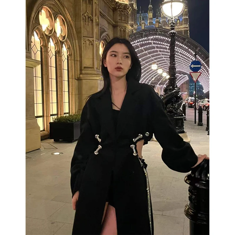Getspring Women Trench Coat 2022 Spring Long Fashion Crystal Trench Slim Black Hollow Out Trench Coat Dropship Vintage Sexy
Getspring Women Trench Coat 2022 Spring Long Fashion Crystal Trench Slim Black Hollow Out Trench Coat Dropship Vintage Sexy